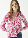 Isabella Shirt in Pink Leopard