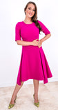 Sonya Dress in Bright Pink