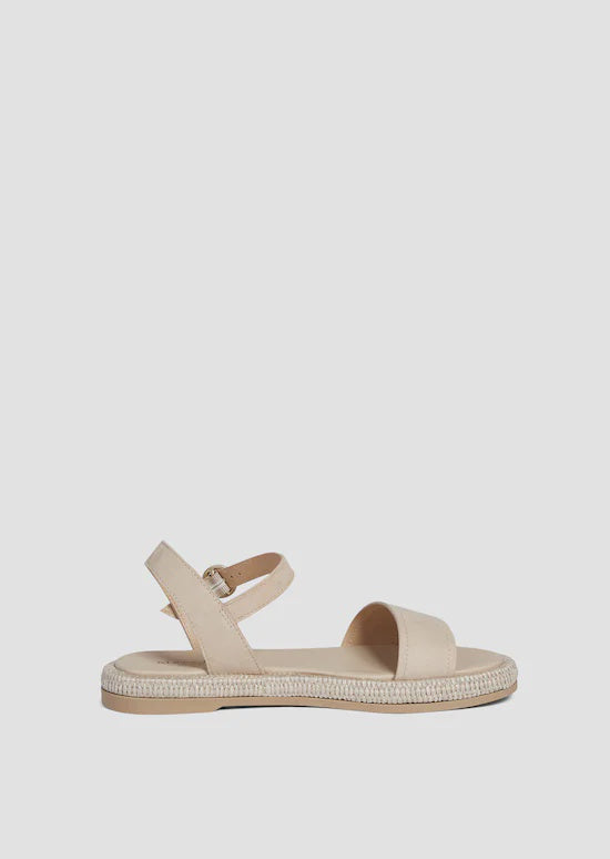 Leather Sandals with Bast Strap