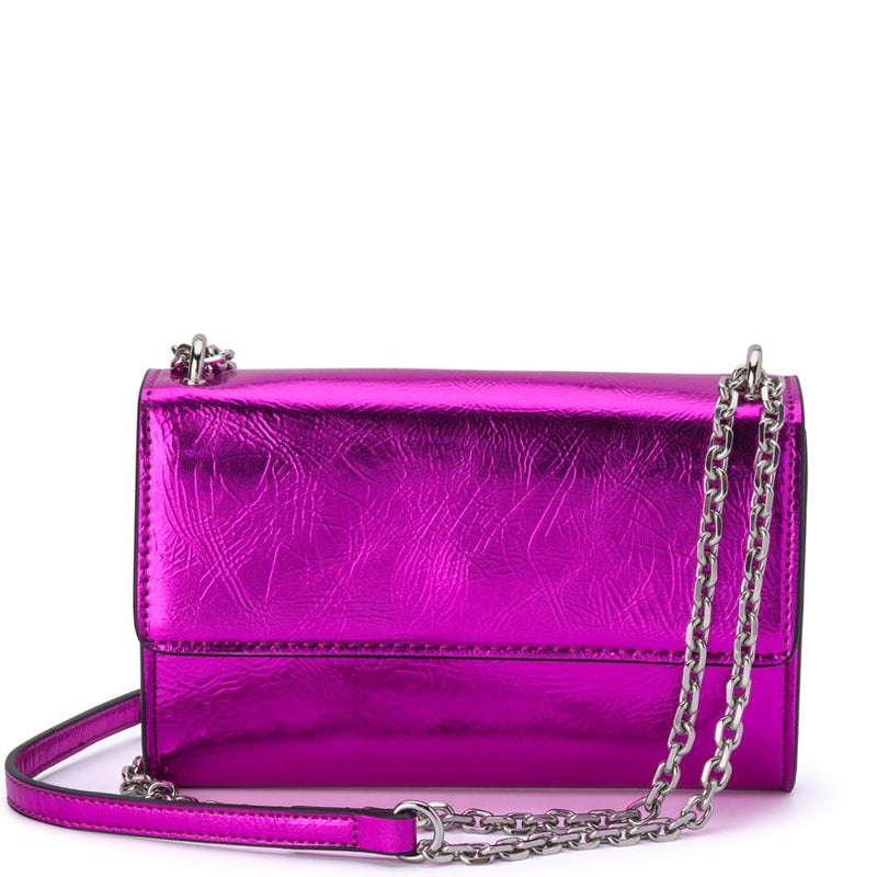 Fuchsia Lola Metallic Bag