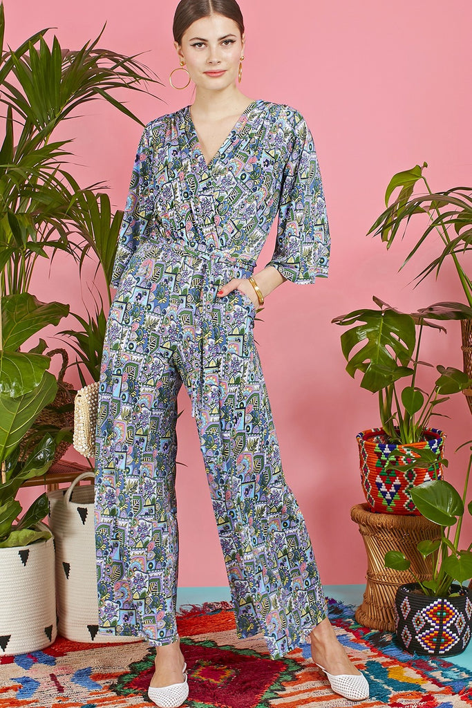 Laurie Jumpsuit in Cybele Turquoise