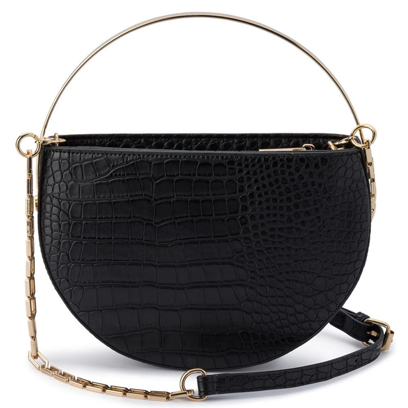 Riley Black Croc Bag