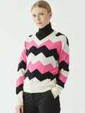 Elisa Sweater in Black Pink and Cream