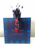 Blair Headpiece in Wine Navy and Pewter Crystal Accents