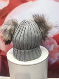Double Pom Pom in Grey