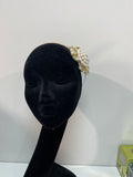 Iris in Pearl Gold and Clear Crystals