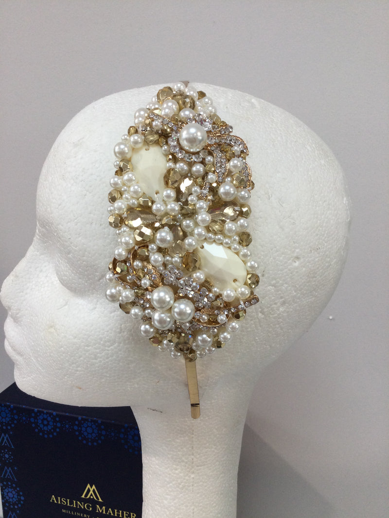 Plumeria In Pearl and Gold