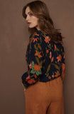 Topical floral print blouse