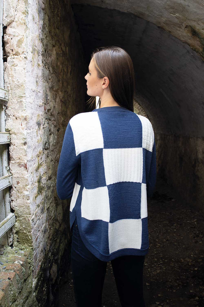 Blue Patch Sweater