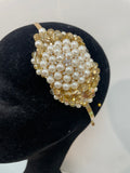 Iris in  Pearl and Gold Crystals