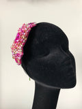 Plumeria in Pink with Silver Gold and Rosegold Crystals