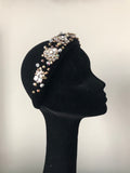 Coco Headpiece Embellished in Gold Silver and AB Crystals