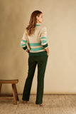 Beige and Green Sweater