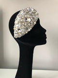 Teardrop in Pearl and Silver Crystals