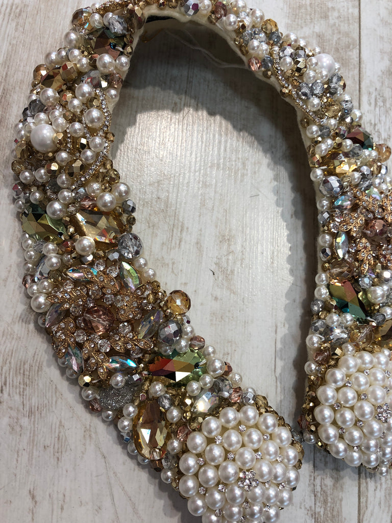 Large Collar - Pearl and Gold
