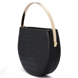 Riley Black Croc Bag