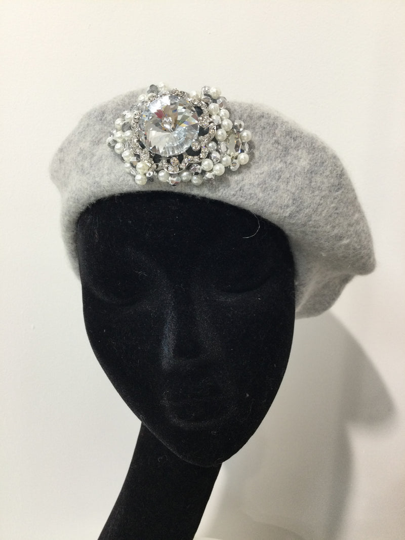 Grey Diamond Beret