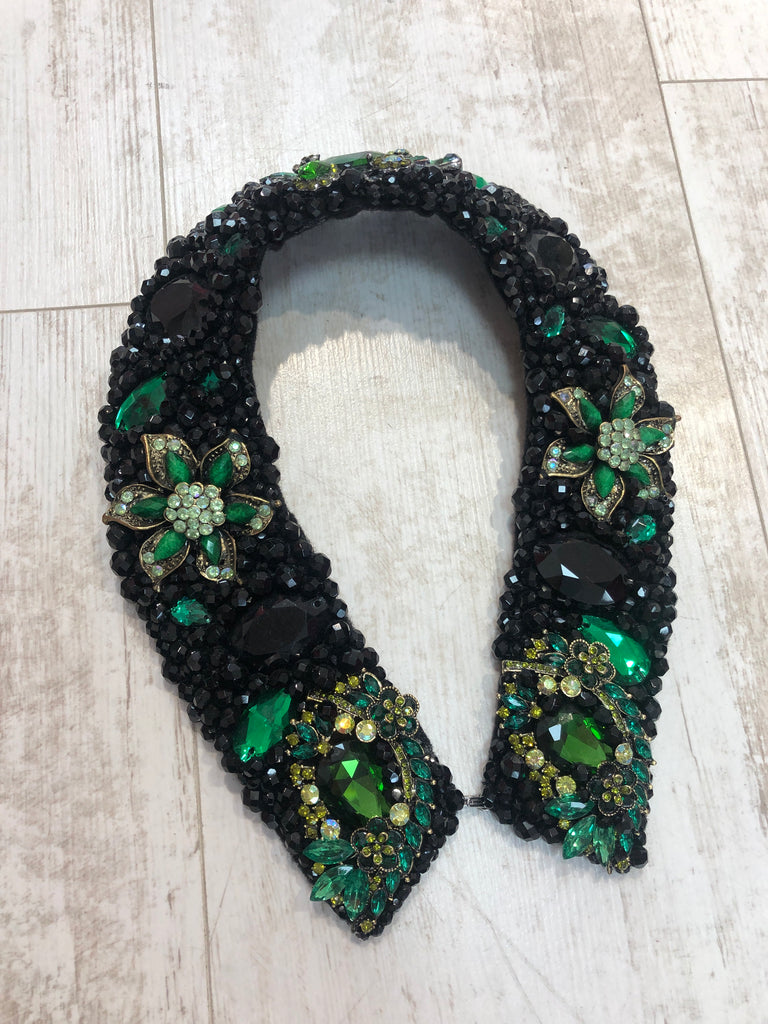 Large Collar - Black & Green