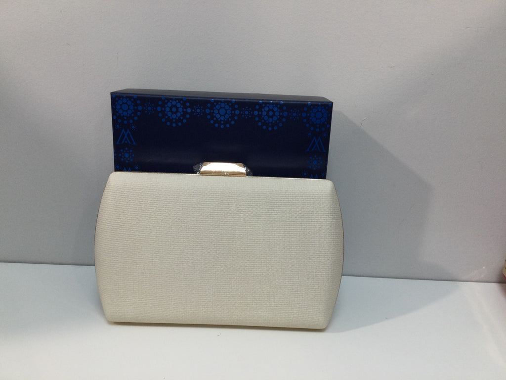 Woven Ivory Clutch