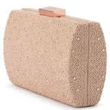 Rose-Gold Joelle Metallic Hotfix Bag