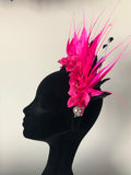 Blair Headpiece in Black and Pink