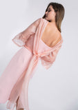 Pale Pink Dress with Organza Jacket