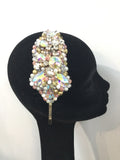 Pale Pink Pearl, Gold and Bling Plumeria