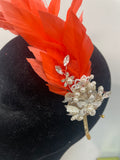 Angelica Headpiece in Coral