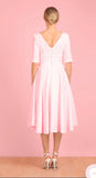 Hepburn Dress in Pale Pink