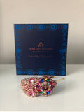 Plumeria Headpiece in Pink Gold and Multicoloured Crystals and