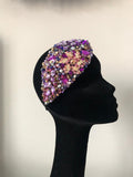 Teardrop in Purple Gold Silver with a hint of gold and rose gold.