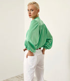 Satin effect Shirt with Puffed Sleeves