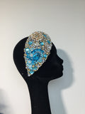 Emer Teardrop with Turquoise & Gold Crystals