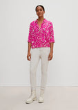 Button up Blouse in pink pattern