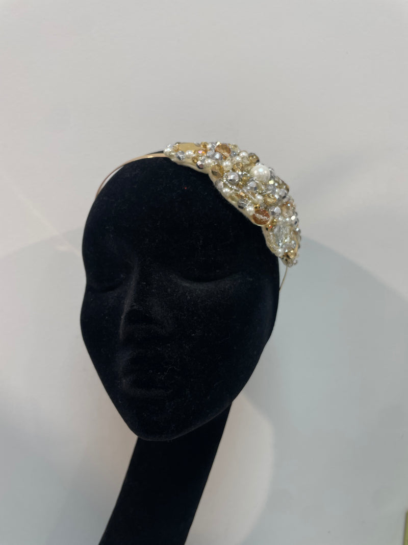 Plumeria in Silver Gold and Pearl