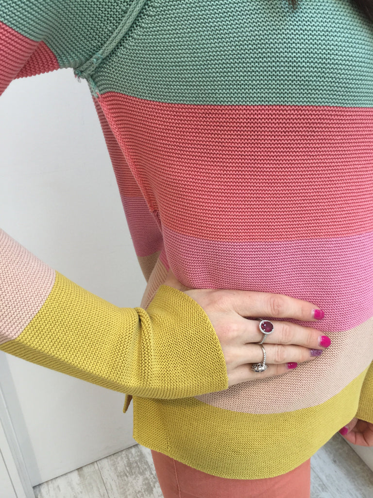 Striped Knit Sweater 65908