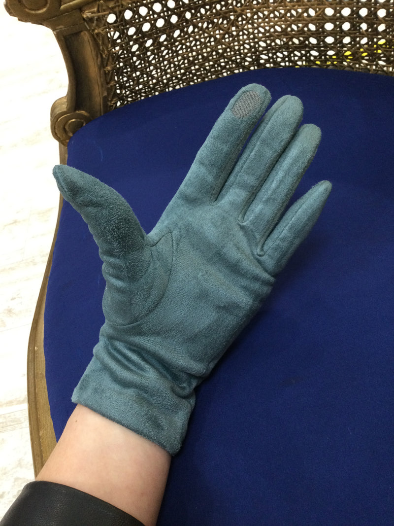 Duckegg Gloves with Fur Pom