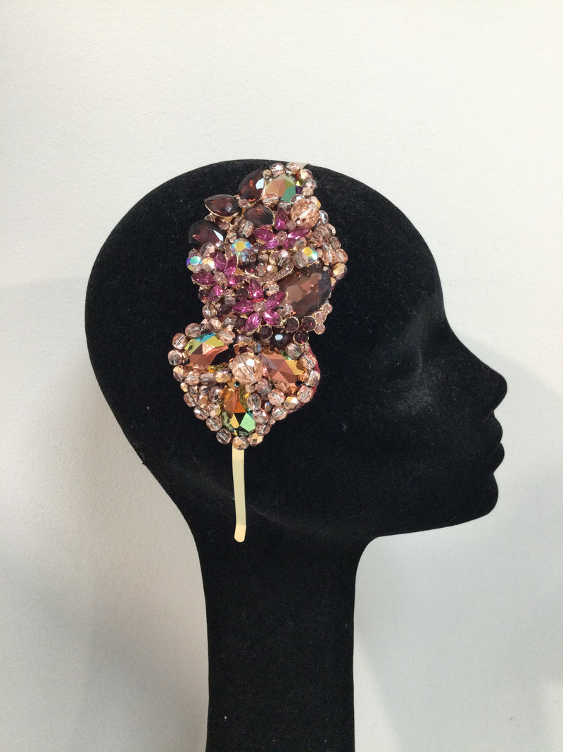 Plumeria inRose Gold and Plum