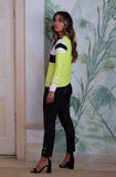 Lime Contrast Pullover