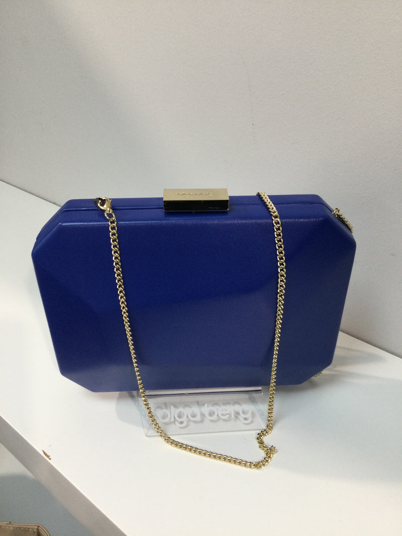 Cobalt Angular Clutch Bag