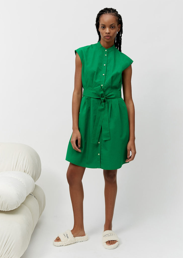 Sleeveless Fitted Dress in Green