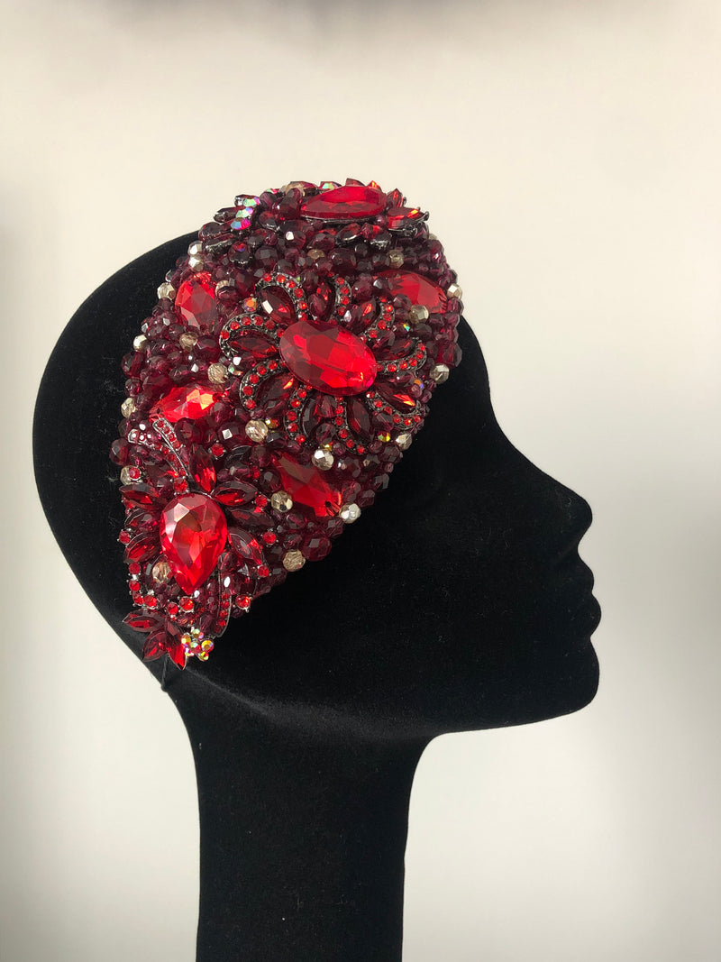 Teardrop in Red and burgundy with a Touch of Gold