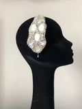 Plumeria Headpiece in Silver Crystals