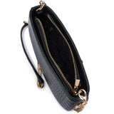 Riley Black Croc Bag
