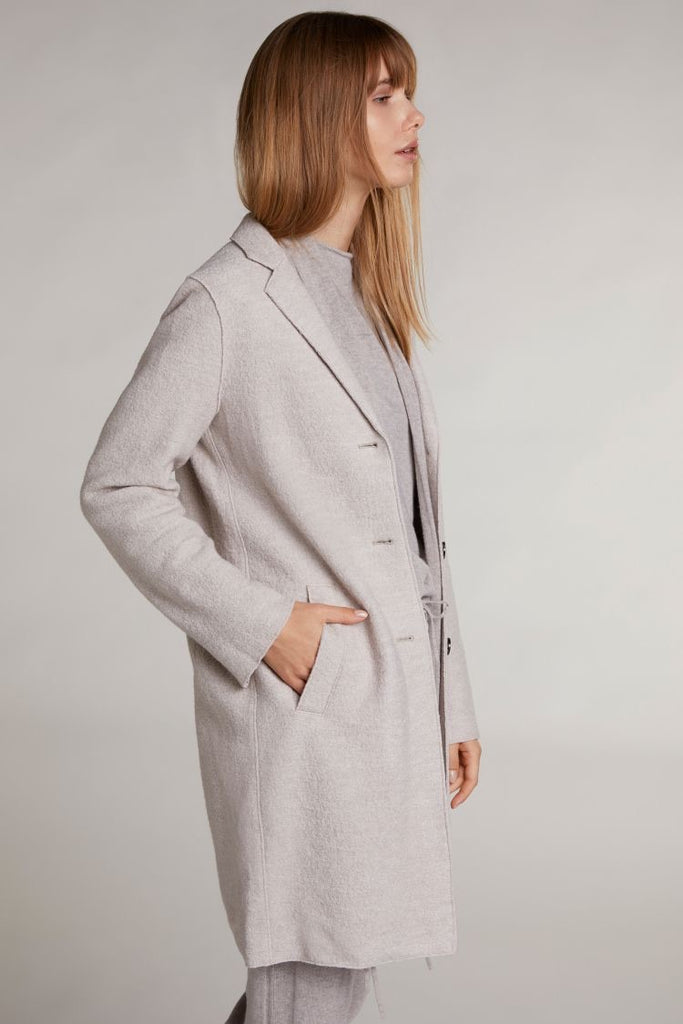 Wool Blend Lightweight Coat Beige