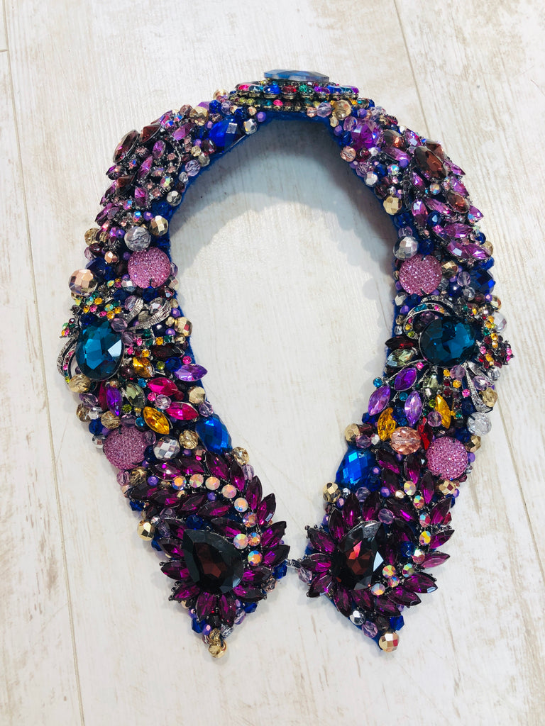 Large Collar - Purple Blue & Multicoloured