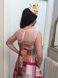 floral headpiece yellow pink
