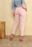Pink Ankle Length Trousers