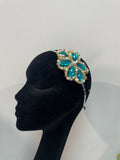 Iris in Turquoise Gold and Pearl