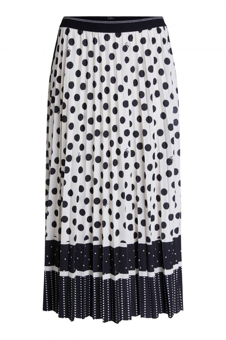 Pleated Polka Dot Skirt